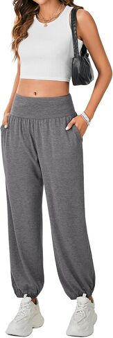 Rooscier Women's Yoga Sweatpants Loose Workout Harem Joggers Casual Lounge Pants with Pockets in Saudi Arabia