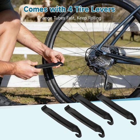 yeesport 6 Pack 700x25-28C Inner Tubes, 700x28c Road Bike Tubes 700x25c Presta 48 mm with Tire Levers Rim Strips, 700c Bike Tube for Road Bicycle Tires, Commuting, Long Rides in Saudi Arabia