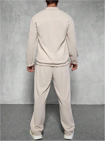 SOLY HUX Men's Sweatsuits Quarter Zip Sweatshirt and Pants Set Fall Tracksuit Two Piece Outfit in Saudi Arabia