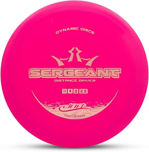 Dynamic Discs Drift Sergeant Disc Golf Distance Driver | Overstable Disc Golf Driver for Beginners | Lightweight & Floats on Water | Grippy Base Plastic | 120-130g (Colors May Vary) in Saudi Arabia