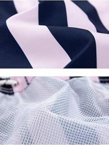 Men 'S Drawstring Waist Swim Trunks Lightweight Striped Pocket Shorts Outdoor Swimsuit Swimwear Bathing Suits in Saudi Arabia