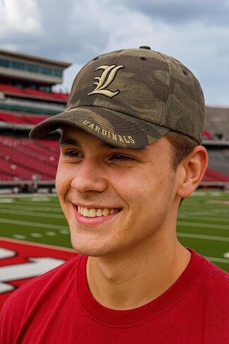 Officially Licensed University Louisville Camo MVP Clean Up Hat Classic Primary Team Logo Adjustable Cardinals Relaxed Fit Sports Baseball Cap in Saudi Arabia