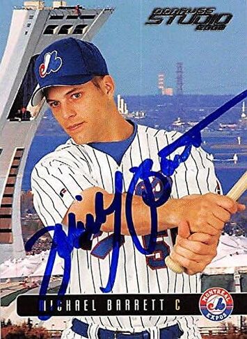 Michael Barrett autographed Baseball Card (Montreal Expos, FT) 2003 Donruss Studio #150 - Baseball Slabbed Autographed Cards in Saudi Arabia