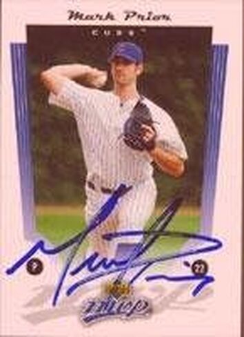 Topps Autographed - Mark Prior Chicago Cubs 2005 Upper Deck MLB Autographed Baseball Cards in Saudi Arabia