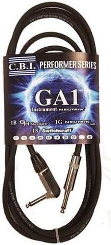 CBI GA1 1/4 بوصة إلى 1/4 بوصة كابل أداة الجيتار ذو الزاوية اليمنى، 25 قدم in Kuwait