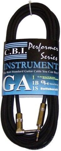 CBI GA1 1/4 بوصة إلى 1/4 بوصة كابل أداة الجيتار ذو الزاوية اليمنى، 25 قدم in Kuwait