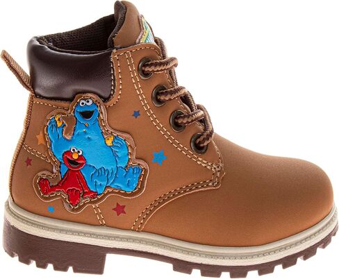 حذاء Sesame Street Boots بطول الكاحل - حذاء للمشي والتسلق والمشي لمسافات طويلة (المقاسات: 5-10 طفل صغير / 11 طفل صغير) in Kuwait