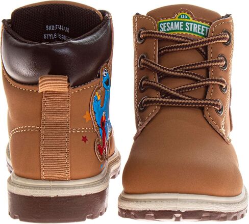 حذاء Sesame Street Boots بطول الكاحل - حذاء للمشي والتسلق والمشي لمسافات طويلة (المقاسات: 5-10 طفل صغير / 11 طفل صغير) in Kuwait