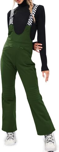 Fisoew Women Snow Bib Overalls Insulated Waterproof Windproof Ski Bibs Pants Breathable Snowsuit in Saudi Arabia