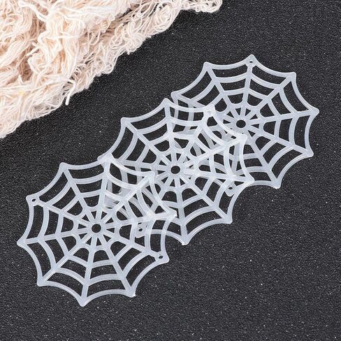 Festive Supplies 50Pcs Spider Webs Plastic Cobweb Holiday Accessories for Halloween Decoration () Halloween Cobweb Decorations in Saudi Arabia