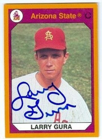 Larry Gura autographed Baseball Card (Arizona State) 1990 Collegiate Collection #38 - MLB Autographed Baseball Cards in Saudi Arabia
