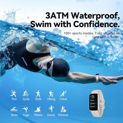Fitness Trackers,Smart Watch with 1.47" Color Screen,100+Sport Modes Fitness Watch with Heart Rate Sleep Monitor, Pedometer Step Counter Watch, 3TAM Waterproof Activity Trackers for Women Men,BK in Saudi Arabia