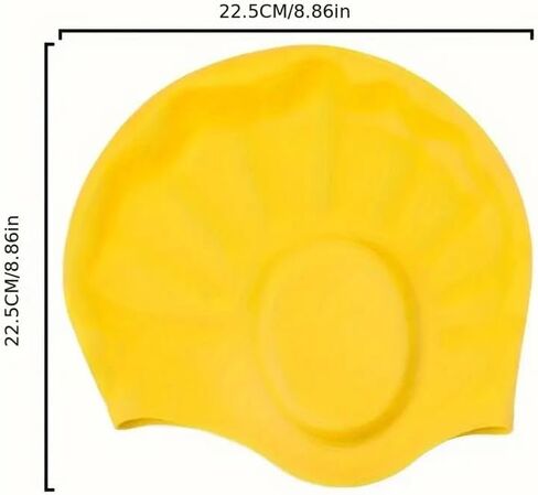 Swim Caps Ear Protection Swimming Cap for Women Men, Silicone Swim Cap Waterproof Fits Long Hair & Short Adult Swim Cap in Saudi Arabia