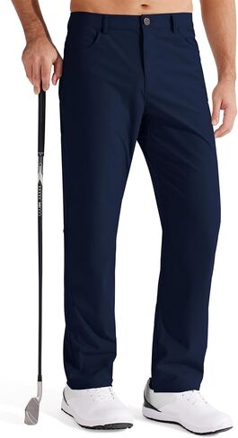 Golf Pants for Men Stretch Work Dress Pants 30" Quick Dry Lightweight Business Casual Pant in Saudi Arabia