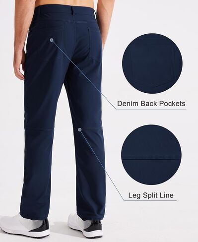 Golf Pants for Men Stretch Work Dress Pants 30" Quick Dry Lightweight Business Casual Pant in Saudi Arabia