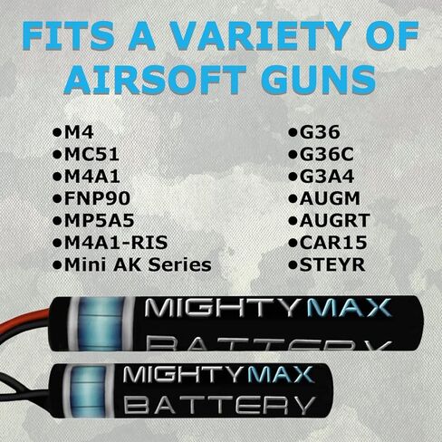 بطارية مايتي ماكس 8.4 فولت 1600 مللي أمبير في الساعة NiMH Butterfly تحل محل KWA KM4 SR7 DEVGRU M4 CQB RIS AEG in Saudi Arabia
