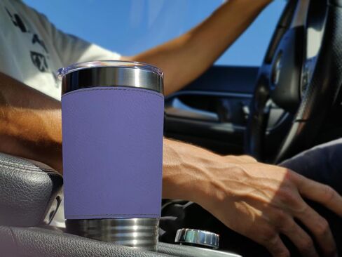 LaserGram 20oz Vacuum Insulated Tumbler Mug, Cardiology, Personalized Engraving Included (Faux Leather, Black) in Saudi Arabia