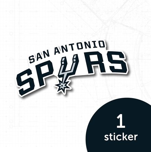 Desert Cactus San Antonio Spurs NBA Officially Licensed Sticker Vinyl Decal Laptop Water Bottle Car Scrapbook (Individual 1) in Saudi Arabia