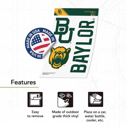 Desert Cactus Baylor University Sticker Bears Vinyl Decals Laptop Water Bottle Car Scrapbook T5 (Type 5-1) in Saudi Arabia