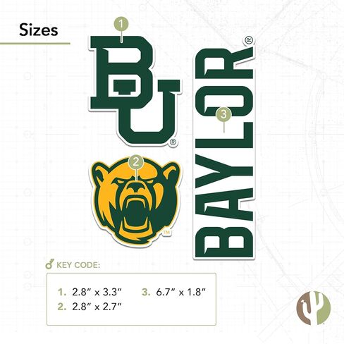 Desert Cactus Baylor University Sticker Bears Vinyl Decals Laptop Water Bottle Car Scrapbook T5 (Type 5-1) in Saudi Arabia