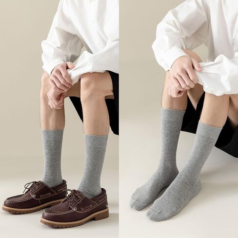Mens Cotton Dress Socks Soft Crew Socks Long Breathable Athletic Calf Sock in Saudi Arabia