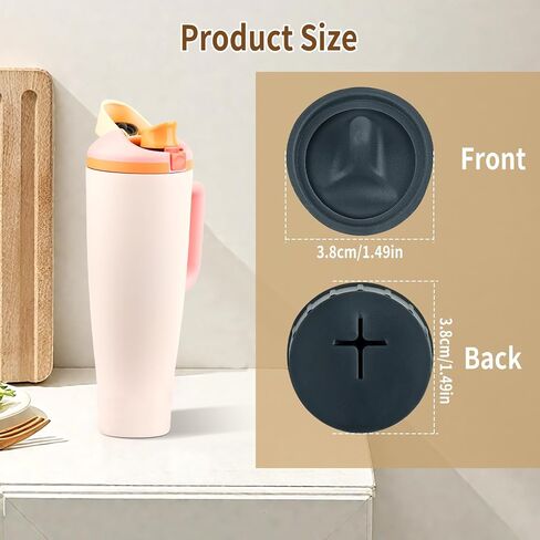 4 قطع سدادة سيليكون بديلة لزجاجات Owala FreeSip Sway 30oz، 40oz، وFreeSip Tumbler 40oz، ملحقات سدادة غطاء علوي لزجاجة المياه من السيليكون خالية من BPA، رمادي in Saudi Arabia