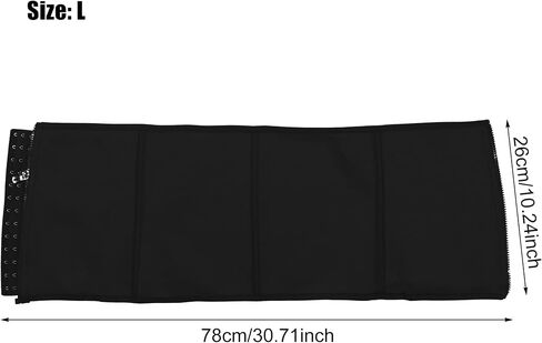 Waist Trimmer Zippered Belt, Tummy Tuck Belts Strengthen Tummy During Exercising Workout Neoprene Waist Sweat Band, Black Size L in Saudi Arabia