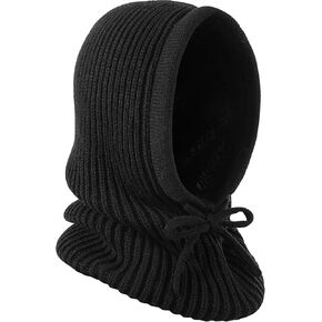 قبعة شتوية متماسكة بالاكلافا ووشاح بقلنسوة وغطاء للرأس ورقبة بيريه لتدفئة التزلج للجنسين in Kuwait