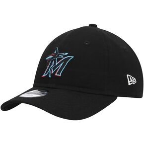 قبعة New Era JR Miami Marlins Youth Core Classic 9TWENTY قابلة للتعديل - أسود، 8 سنوات، أحمر/كحلي in Kuwait