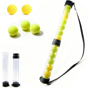 مسترد كرة البيسبول - مسترد كرة التنس - يحمل 15 كرة تنس أو 14 كرة مخلل | تصميم قادوس قابل للفصل من جزأين (شفاف) —— لا يتضمن أي كرات. in Kuwait