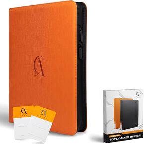 Upgraded Toploader Binder with Waterproof Zipper and PU Inner Liner, Hold 252 Top Loaders/3x4'' with 9-Pocket Each Page, with 2 Labels and Ringless Design, Fit for Sports/TCG Party Premium Storage in Saudi Arabia