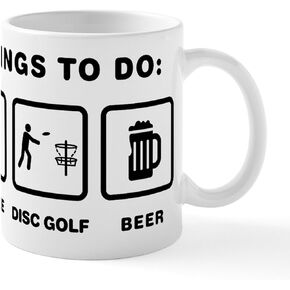 كوب جولف CafePress Disc Golf سعة 11 أونصة (325 مل) كوب قهوة من السيراميك in Kuwait