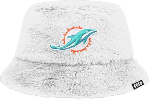 FOCO NFL Unisex-Adult NFL Team Logo Reversible Faux Fur Bucket Hat in Saudi Arabia