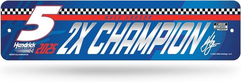 Rico Industries NASCAR Racing Kyle Larson 2025 NASCAR Cup Series Champion Metal Street Sign 4" x 15" Home Décor - Bedroom - Office - Man Cave in Saudi Arabia