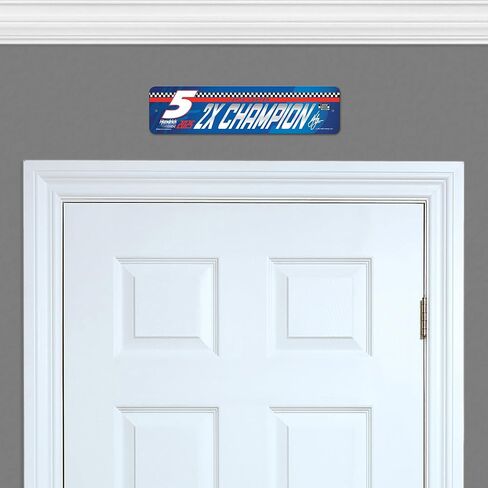 Rico Industries NASCAR Racing Kyle Larson 2025 NASCAR Cup Series Champion Metal Street Sign 4" x 15" Home Décor - Bedroom - Office - Man Cave in Saudi Arabia