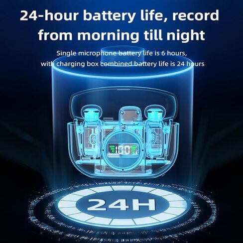 ميكروفون Lavalier لاسلكي لأجهزة iPhone/Android، ميكروفونات على شكل طية صدر السترة مزودة بقابس من النوع C، ميكروفون صغير مع خاصية إلغاء الضوضاء بسرعة 2.4 جيجا هرتز، تتضمن علبة شحن، نطاق 80 قدمًا للبث، ومدونة الفيديو، وTikTok، وYouTube in Saudi Arabia