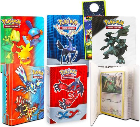 Pokemon Binders for Cards Bundle - 6 Pack Assorted Mini Binders, Each Holds 60 Cards Plus Door Hanger | Pokemon Card Carrying Case Set in Saudi Arabia