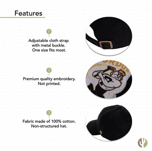 Desert Cactus Purdue University Baseball Hat Boilermakers Brimmed Embroirderd Hats Cap Adjustable Cloth Strap Adult (Style K1 Vintage) Black in Saudi Arabia