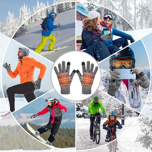 قفازات USB ساخنة للرجال والنساء لتدفئة اليد بإصبع كامل قفازات شتوية دافئة للجنسين قفازات متماسكة مع 3 مستويات تسخين in Kuwait