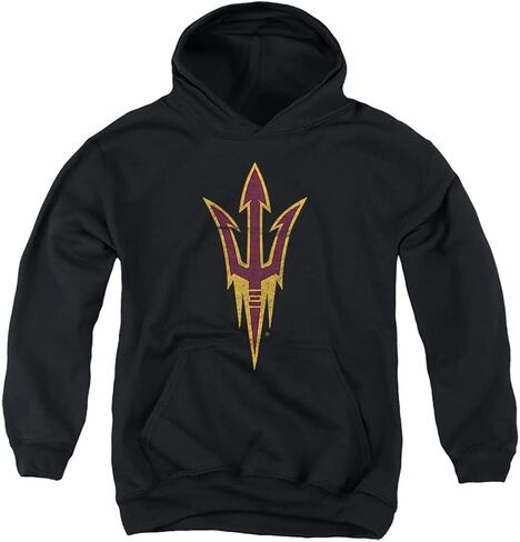 Arizona State University Official Distressed Primary Youth Kids Boy/Girls Pull-Over Hoodie Sweatshirt in Kuwait