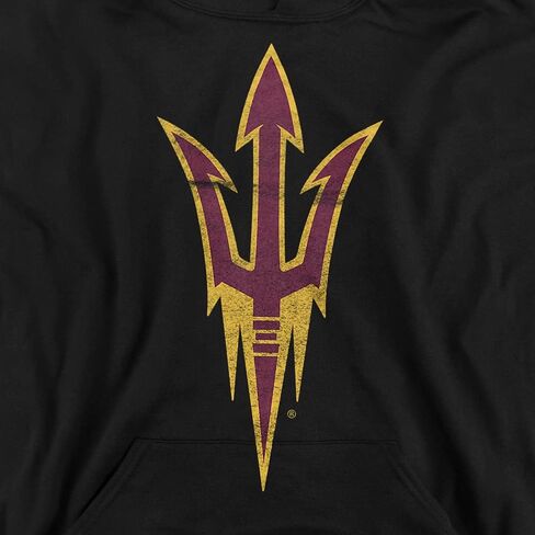 Arizona State University Official Distressed Primary Youth Kids Boy/Girls Pull-Over Hoodie Sweatshirt in Kuwait