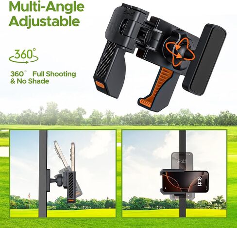 Magnetic Golf Cart Phone Holder Mount with Ultra-Strong N52 Magnets & 360° Rotation,Fit for EZGO/Club Car/Yamaha/ICON, Golf Cart Accessories Compatible for Cell Phone iPhone, Samsung & More (Black) in Saudi Arabia