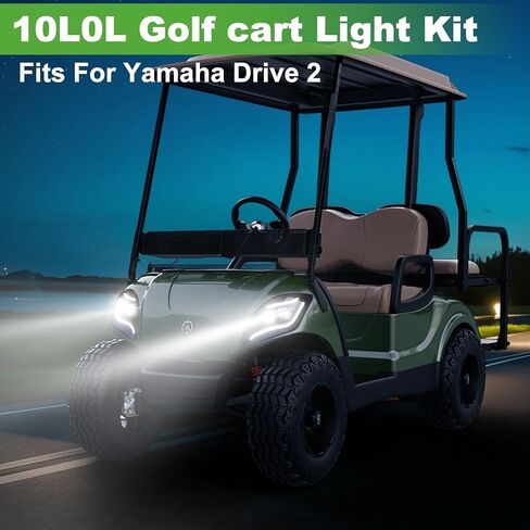 10L0L Golf Cart Light Kits for Yamaha Drive 2 Models (12V-72V Compatibility) - Comprehensive Street-Legal Package Including Headlights, Taillights, Turn Signals, Brake Lights in Saudi Arabia