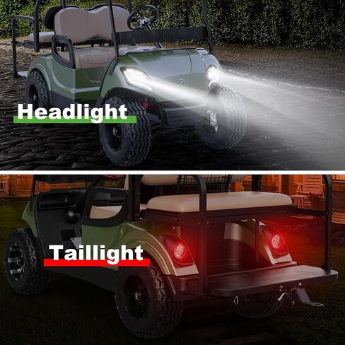 10L0L Golf Cart Light Kits for Yamaha Drive 2 Models (12V-72V Compatibility) - Comprehensive Street-Legal Package Including Headlights, Taillights, Turn Signals, Brake Lights in Saudi Arabia