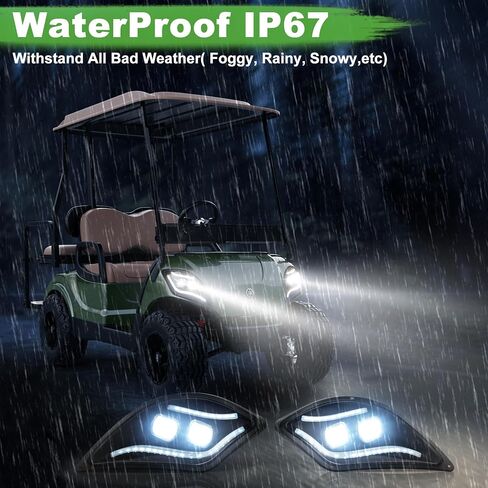 10L0L Golf Cart Light Kits for Yamaha Drive 2 Models (12V-72V Compatibility) - Comprehensive Street-Legal Package Including Headlights, Taillights, Turn Signals, Brake Lights in Saudi Arabia