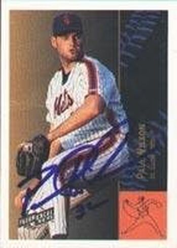 بول ويلسون سانت لوسي ميتس - Mets Affiliate 1994 بطاقة Fleer Excel الموقعة - بطاقة الدوري الثانوية. يأتي هذا المنتج مع شهادة الأصالة من Autograph-Sports. موقعة - البيسبول in Saudi Arabia