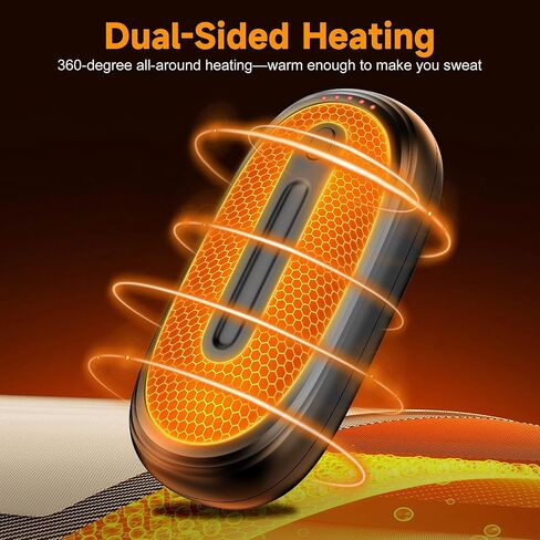 Hand Warmers Rechargeable 2 Pack, AI Smart 1s Fast Heated, 6-24 Hour Dual-Sided Safety Long Heat, Fast Heating Level 5, Electric Hand Warmers with Type-C Cable, Hunting Essentials Ski Camping Gifts in Saudi Arabia