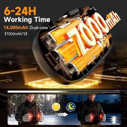 Hand Warmers Rechargeable 2 Pack, AI Smart 1s Fast Heated, 6-24 Hour Dual-Sided Safety Long Heat, Fast Heating Level 5, Electric Hand Warmers with Type-C Cable, Hunting Essentials Ski Camping Gifts in Saudi Arabia