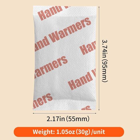 Hand Warmers Disposable - Up to 20 Hours of Heat - 50/100 Pack Super Long Lasting Air Activated Warmers, All Natural & Portable for Body, Hands & Toes - Odorless Hot Warmer Heater for Outdoor Sport in Saudi Arabia