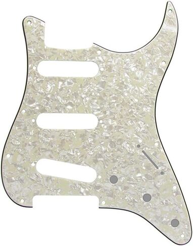 11 فتحة SSS للجيتار الكهربائي Pickguard اللوحة الخلفية غطاء Tremolo Trem مع مسامير Pickguard لـ 3 التقاطات ملف واحد لؤلؤة زرقاء فاتحة in Saudi Arabia
